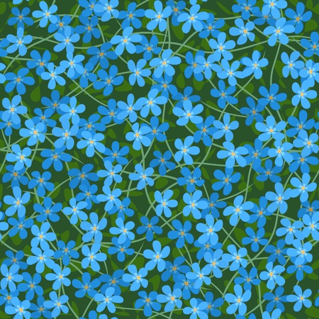 forget me not seamless flowers backgroundのイラスト素材