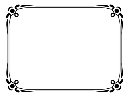 art nouveau modern ornamental decorative frameのイラスト素材