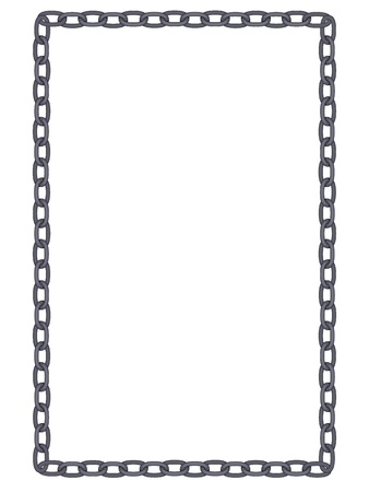 Plain and simple metal chain frame isolatedのイラスト素材