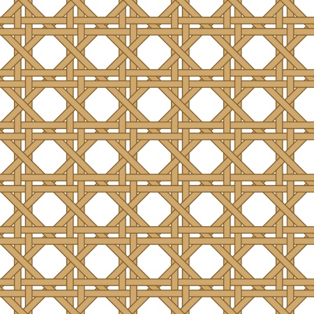 seamless straw, wicker woven isolated on white texture backgroundのイラスト素材