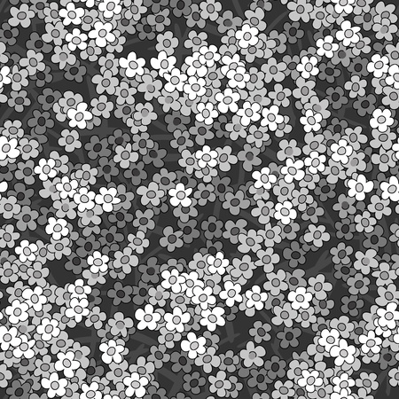 vector seamless small white flowers abstract pattern backgroundのイラスト素材