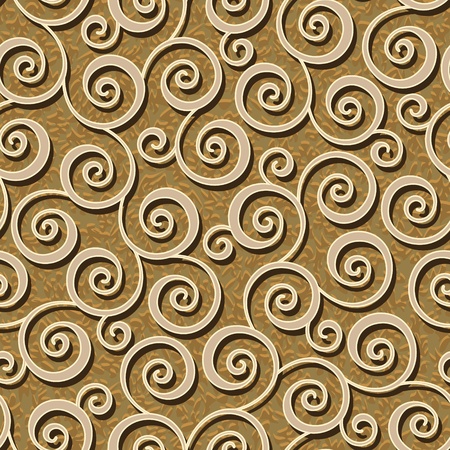 abstract flourish floral swirl seamless background patternのイラスト素材