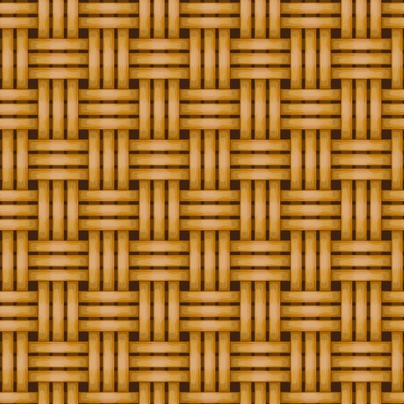 vector woven wicker rail fence seamless backgroundのイラスト素材