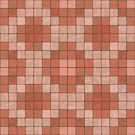 Seamless texture of red colors stonewall tileのイラスト素材