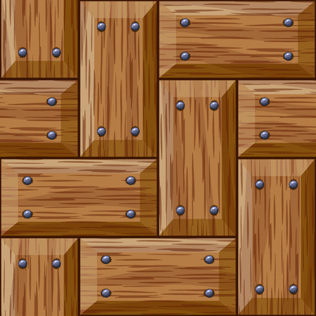 seamless wooden panel door texture with nails backgroundのイラスト素材