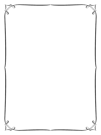 Vector calligraphy penmanship ornamental deco frame patternのイラスト素材