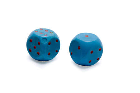 two plastic cube dice given chance in game