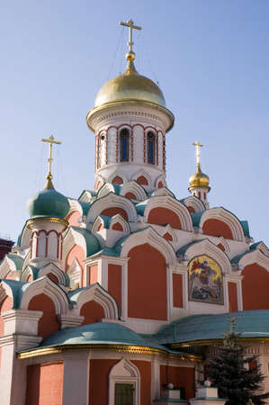 Cathedral of image Our Lady of Kazan is monument of orthodox architecture from Russiaの写真素材