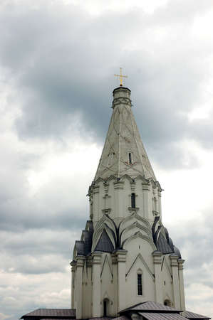 classic architecture of Russia stone, orthodox church with ornamentの写真素材