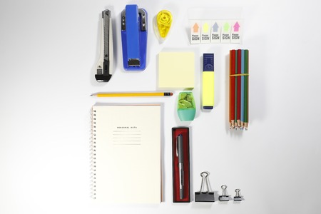 Office tool on white backgroundの写真素材