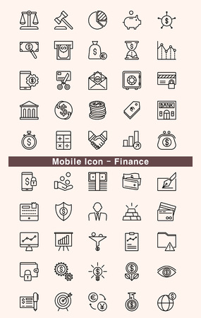 Mobile Icon - Financeのイラスト素材
