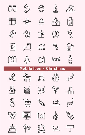 Mobile Icon - Christmasのイラスト素材