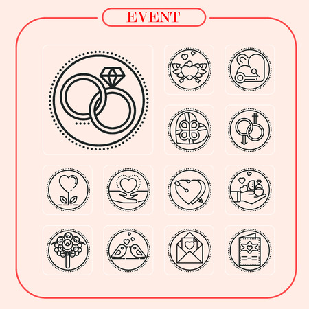 event, sale, celebration, festival, event icon, mobile icon, line icon, illustrationのイラスト素材