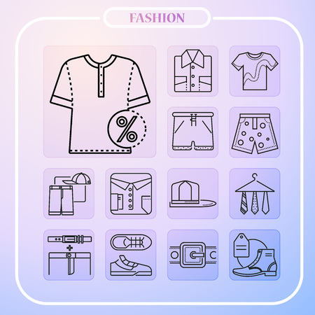 fashion, event, style, concept, trend, collection, line iocn, mobile icon, illustrationのイラスト素材