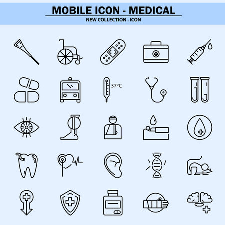 Line Icon for Hospital Medical Careのイラスト素材