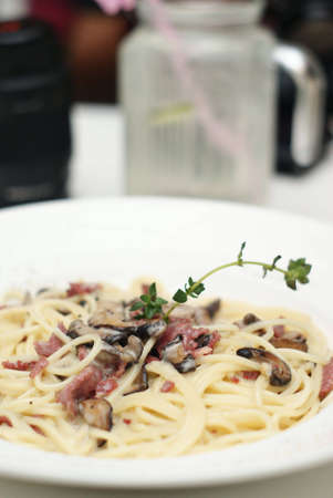 Yummy delicious carbonaraの写真素材