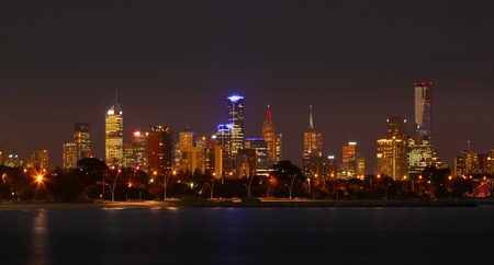Melbourne By Nightの写真素材