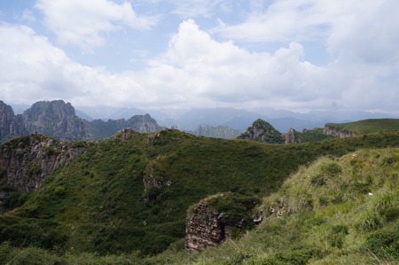 Mountains agsint the skyの写真素材
