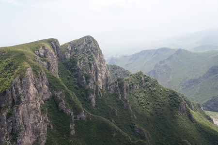 Mountains agsint the skyの写真素材