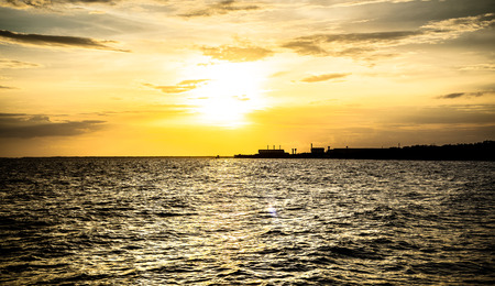 factory is by the seaの写真素材