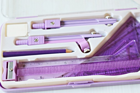 violet compass tools setの写真素材