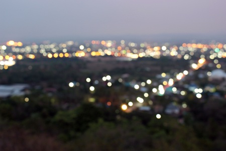 Out of focus ,city in night timeの写真素材