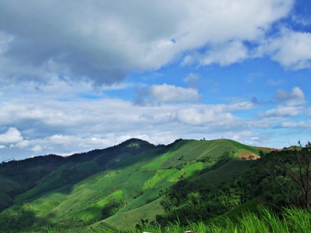 beautiful landscape of hillsの写真素材