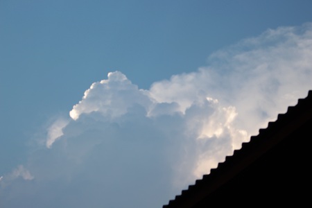 blue sky white cloudの写真素材