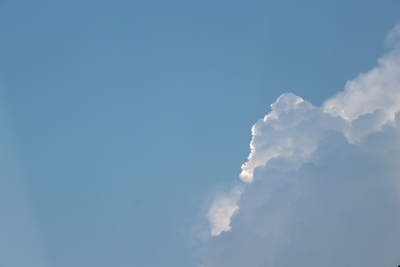 blue sky white cloudの写真素材