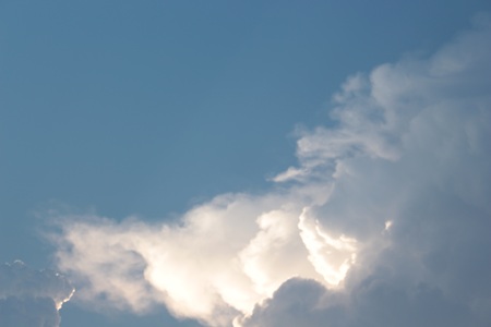blue sky white cloudの写真素材