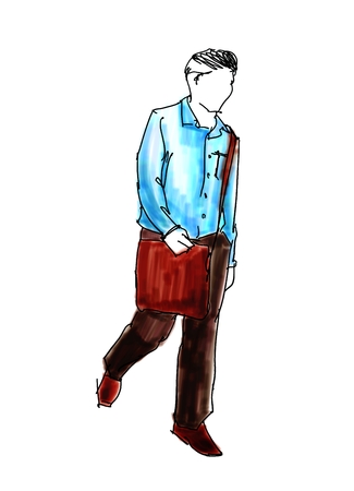 people life in city illustrationの写真素材