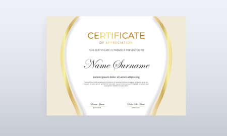 Modern golden luxury certificate template design.のイラスト素材