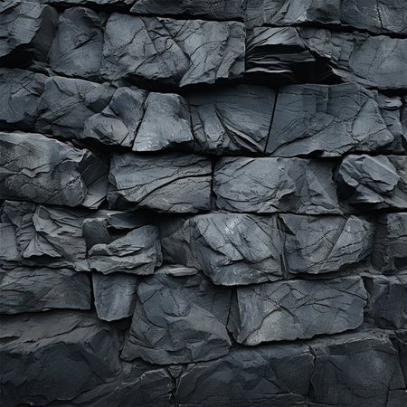Black stone wall texture. Abstract background for design with copy space.