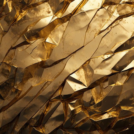 abstract gold background with cracks and scratches. 3d illustration.の写真素材