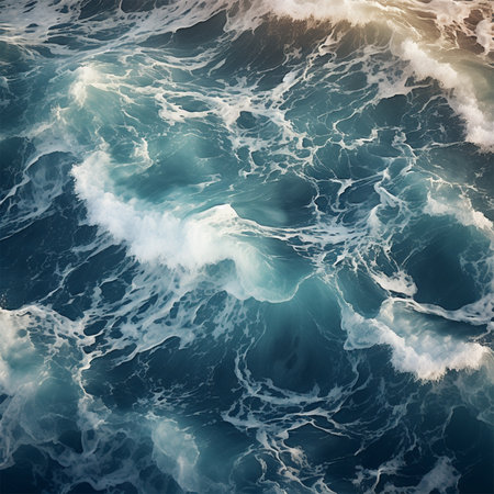Abstract background of the sea with waves. 3d rendering, 3d illustration.