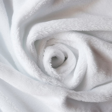 close up of white towel texture background, soft focus and vintage toneの写真素材