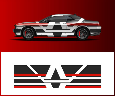 sport car wrap design vector sport car decal wrap design vectorのイラスト素材