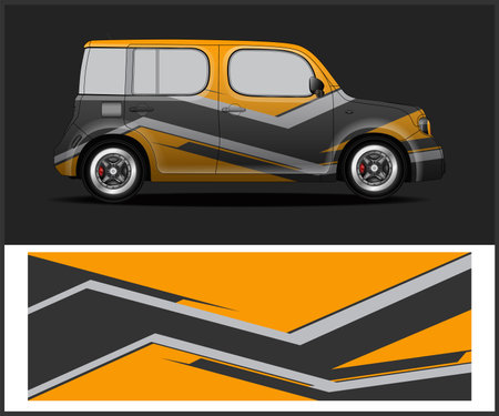car decal wrap design vector sport car decal wrap design vectorのイラスト素材