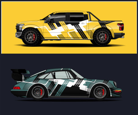 Car decal wrap design vector sport car decal wrap design vectorのイラスト素材
