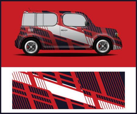 car decal wrap design vector car decal wrap design vector car decal wrap design vectorのイラスト素材