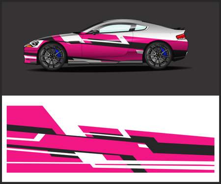 Car decal wrap design vector sport car decal wrap design vectorのイラスト素材