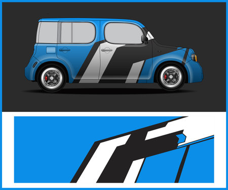 car decal wrap design vector sport car decal wrap design vectorのイラスト素材
