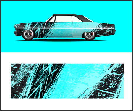 Car wrap design. Abstract grunge background for vehicle, race car, race car.の写真素材