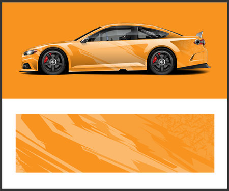 Car decal wrap design vector sport car decal wrap design vectorのイラスト素材