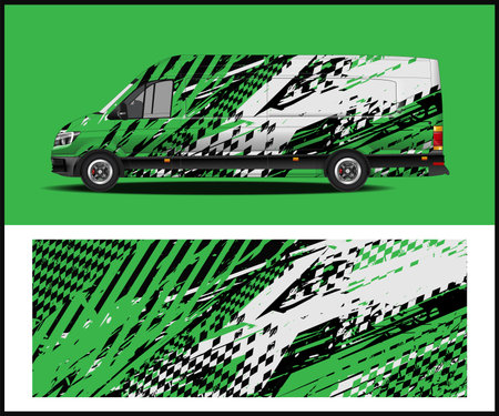 car decal wrap design vector sport car decal wrap design vectorのイラスト素材