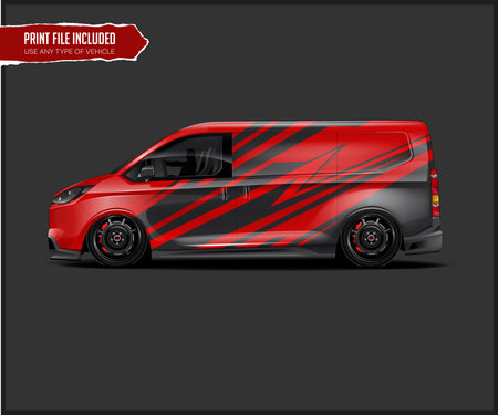 Car decal wrap design. Car decal wrap design. Car decal vector design template. Car decal wrap design.のイラスト素材