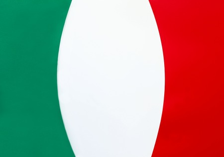 The symbol and Flag of Italy . Top viewの写真素材