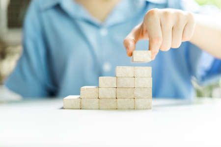 concept of planning and building in business to achieve successの写真素材