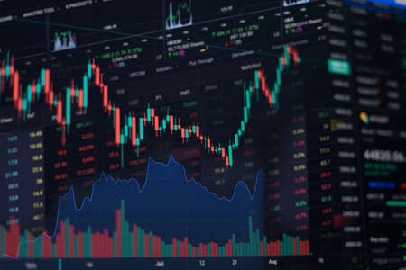 stock chart image displayed on computer screen