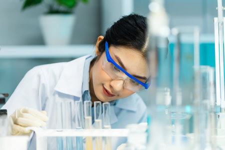 women working in the laboratoryの写真素材